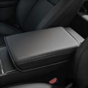 Center Console Armrest Cover for Tesla Model Y 2025-2027, Model 3 2024-2027 - Black